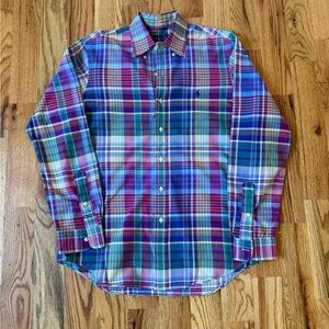 Ralph Lauren Men's Plaid Button Down Shirt •L•